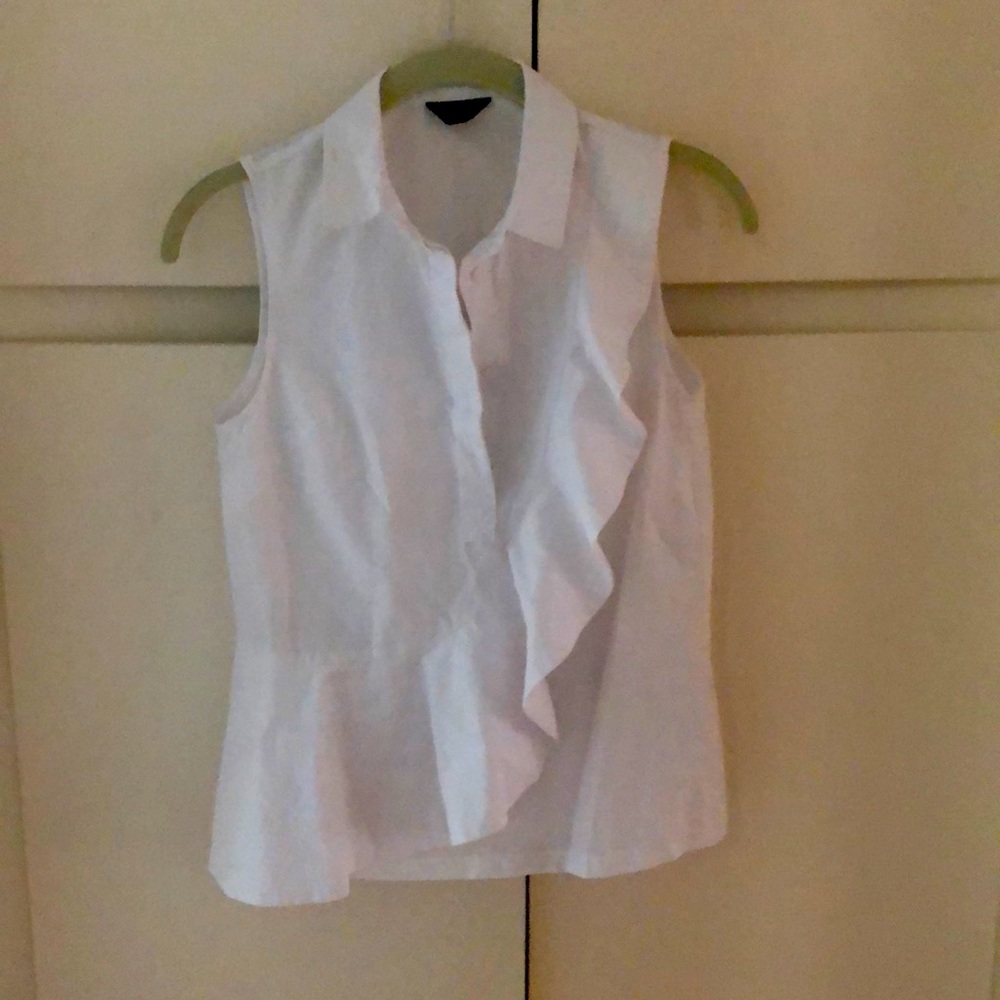 White Topshop Blouse. Petite 0